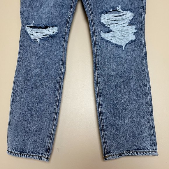 Good American Good Classic Denim Distressed Jeans Size 27 NWT - Picture 5 of 10